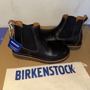 Birkenstock Birmingham Black Leather Ankle Boots